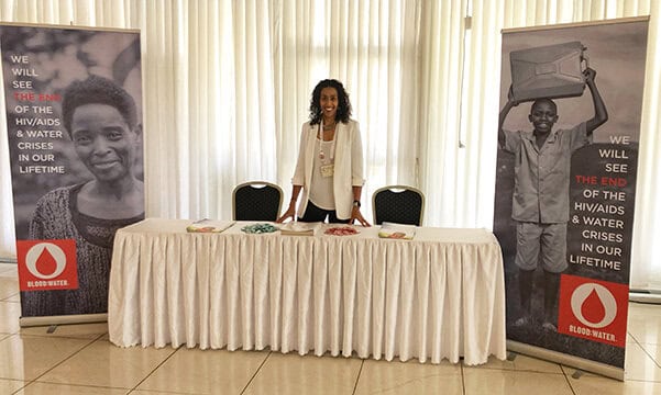 Nadia kist, blood:water’s director of africa partnerships, representing blood:water at the eapc