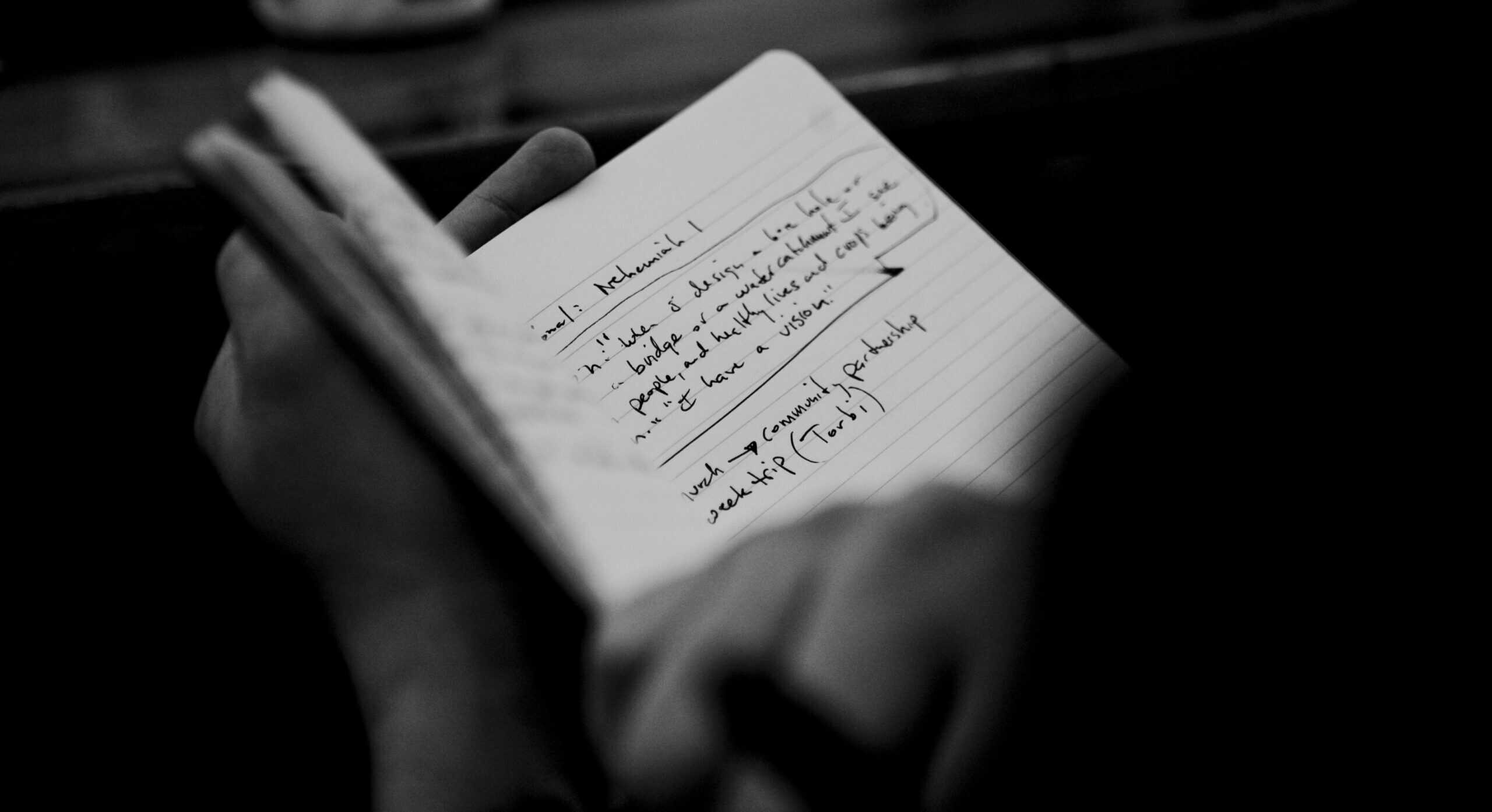 Photo of journal entry