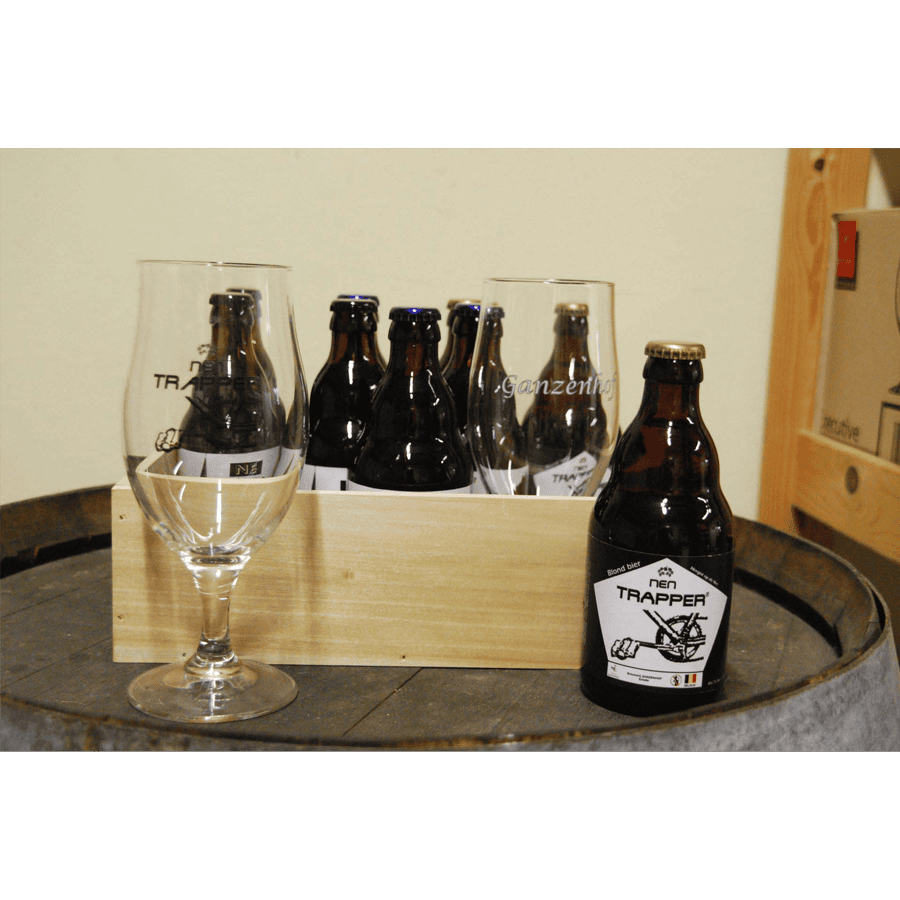 Houten kistje met bier