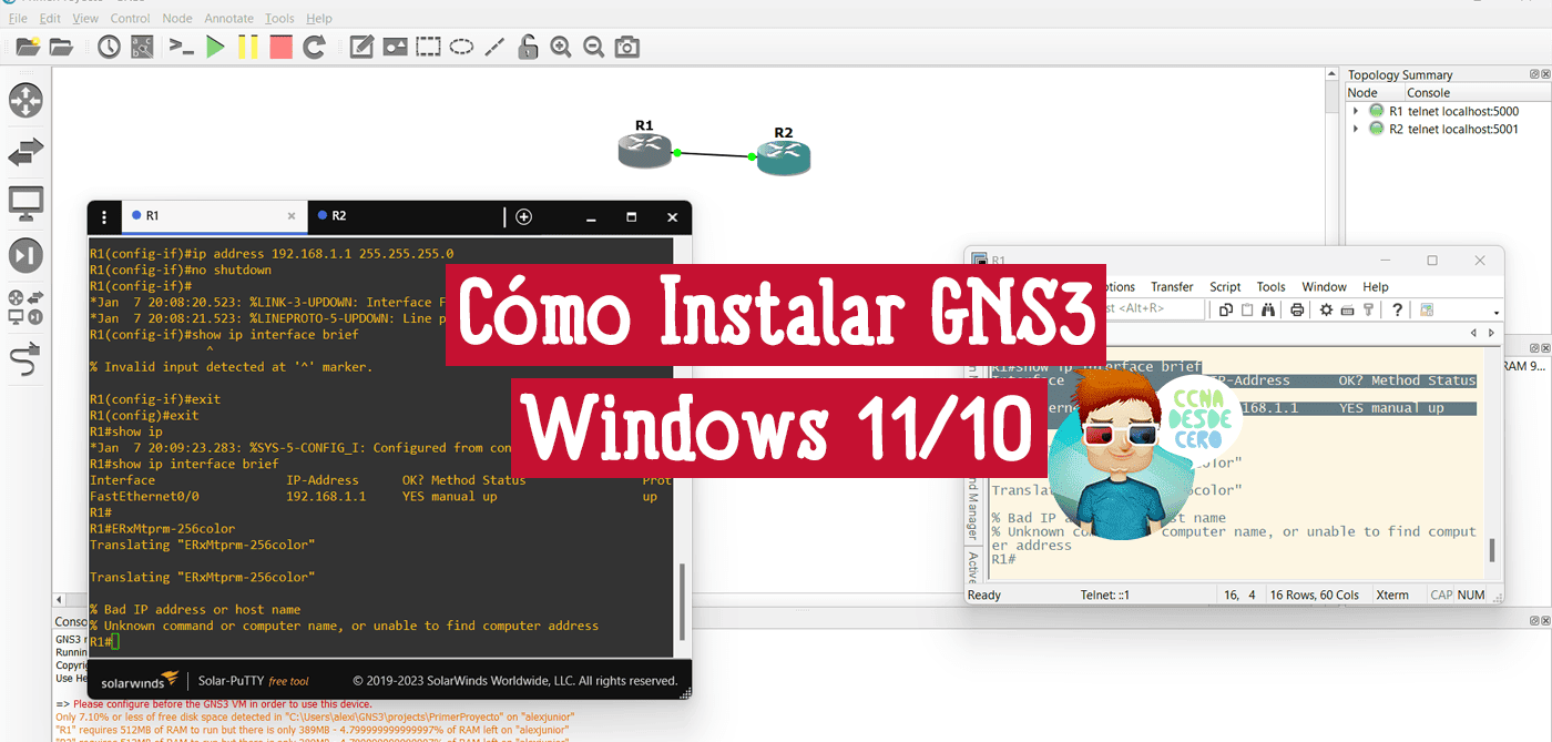 Cómo Instalar GNS3 en Windows 11 o 10