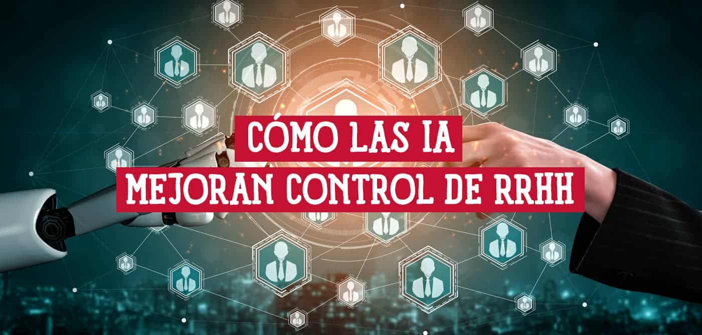 Mano tocando pantalla con IA para gestionar Recursos Humanos.