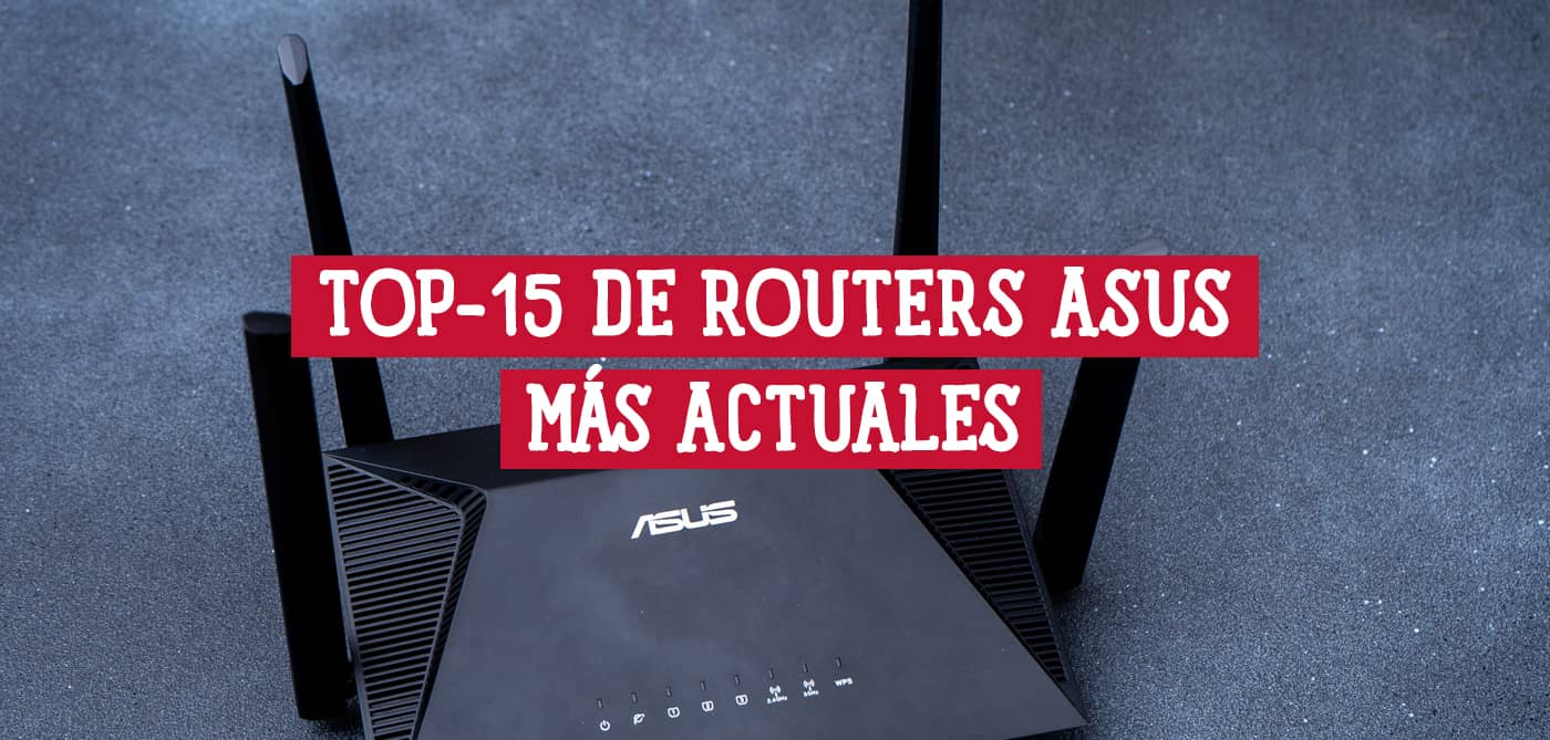 Router Asus negro con antenas.