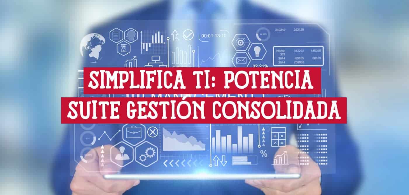 Interfaz digital con gráficos y datos, simbolizando cómo una suite de gestión consolidada simplifica tu TI y potencia operaciones.