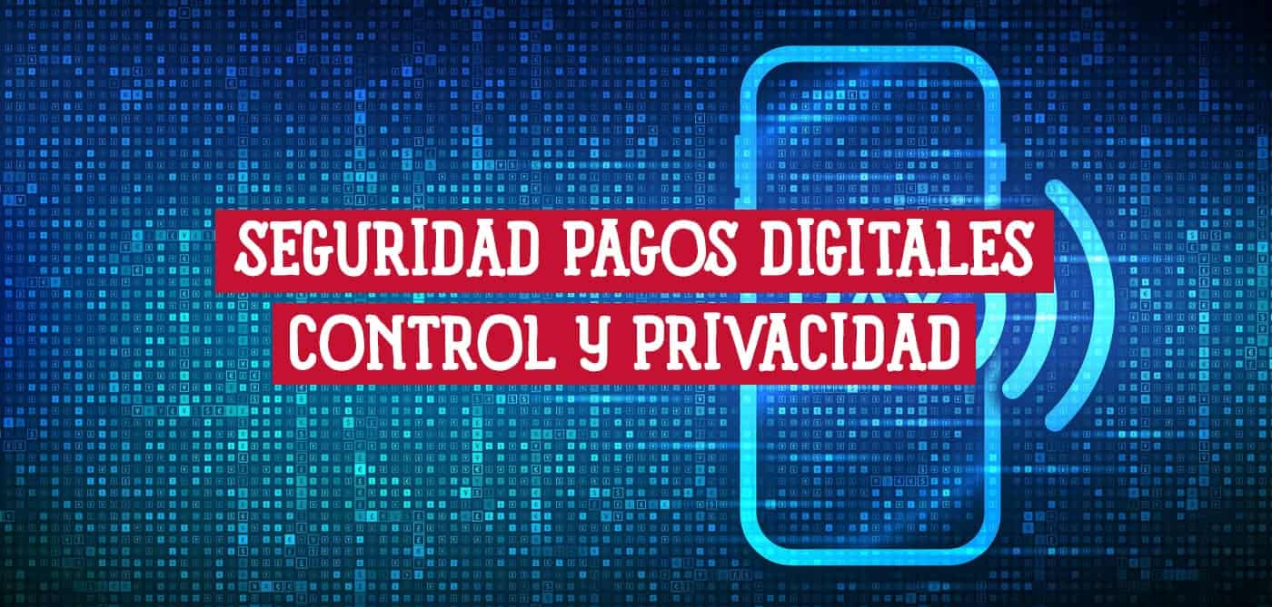 Imagen conceptual sobre la seguridad en pagos digitales, mostrando un móvil sobre un fondo de datos.