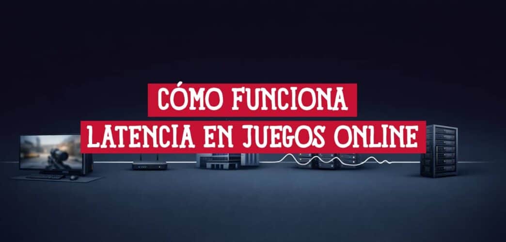 Esquema visual sobre cómo funciona la latencia en juegos online desde el equipo del jugador hasta el servidor