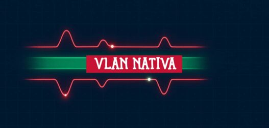 Portada conceptual de la VLAN nativa mostrando un canal estable verde y dos canales oscilantes rojos.