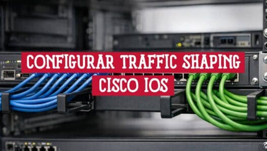 Equipos y cables de red listos para configurar traffic shaping Cisco IOS