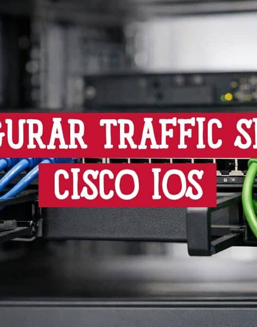 Equipos y cables de red listos para configurar traffic shaping Cisco IOS
