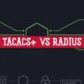 Diagrama comparativo tacacs vs radius con flujos AAA en Cisco IOS