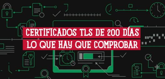 Iconos de línea de candados, certificados, relojes y marcas de verificación sobre los certificados TLS de 200 días