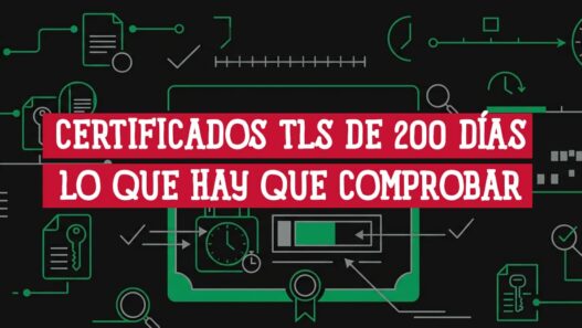 Iconos de línea de candados, certificados, relojes y marcas de verificación sobre los certificados TLS de 200 días