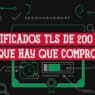 Iconos de línea de candados, certificados, relojes y marcas de verificación sobre los certificados TLS de 200 días