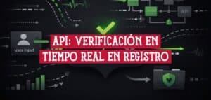Flujo de verificación de identidad en tiempo real: entrada de usuario, consulta a una API y validación aprobada