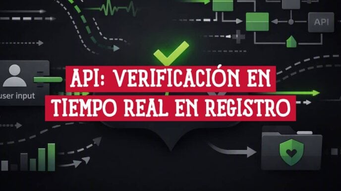 Flujo de verificación de identidad en tiempo real: entrada de usuario, consulta a una API y validación aprobada