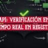 Flujo de verificación de identidad en tiempo real: entrada de usuario, consulta a una API y validación aprobada