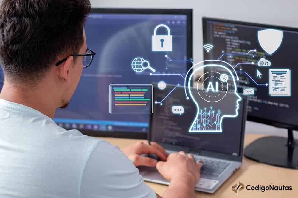 Lenguajes de Programación para Inteligencia Artificial mostrando una laptop