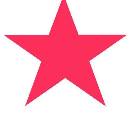 Estrella roja sólida de cinco puntas.