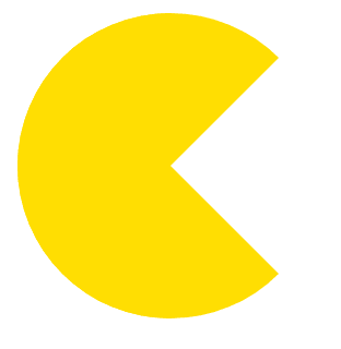Personaje Pac-Man amarillo.