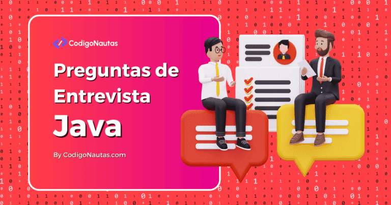 Ilustración de una entrevista de trabajo para desarrolladores Java.