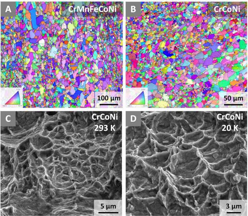 Scanning electron microscope image of metal alloys