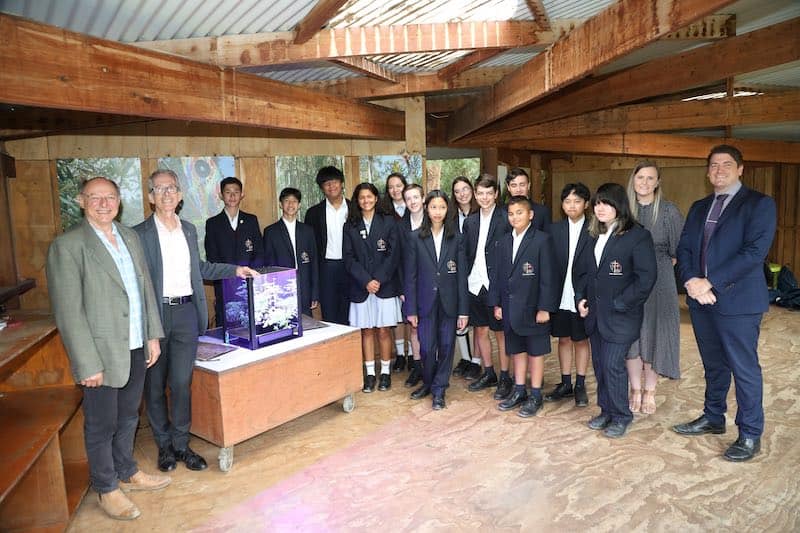 Tony bacic latrobe institute for agriculture and food tim entwisle rbgv handover of growth chamber to students of catholic regional college