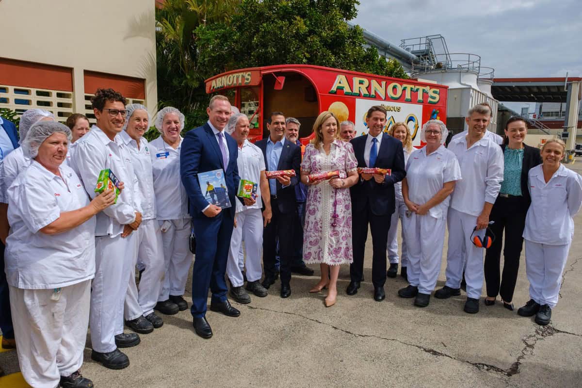 Queensland premier annastacia palaszczuk at the renewable energy announcement at arnott’s in virginia