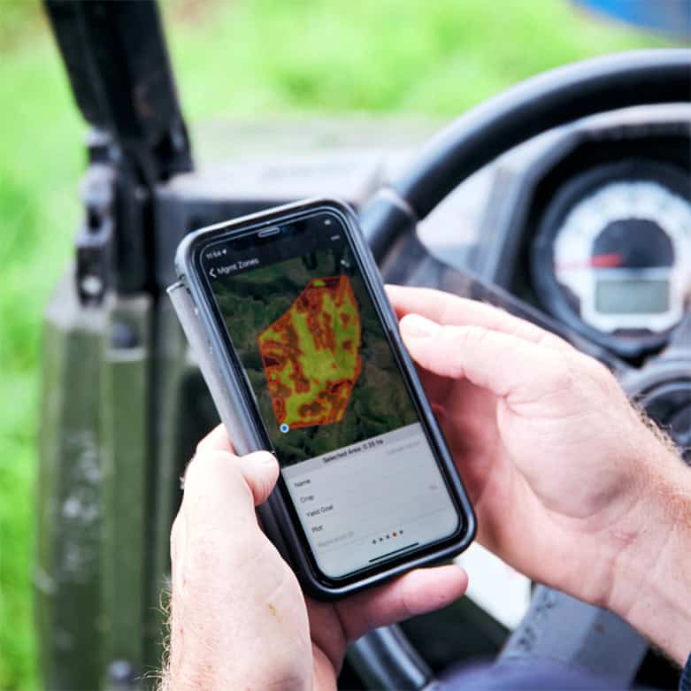 Smart phone being used to track carbon neutrality of the red meat production.