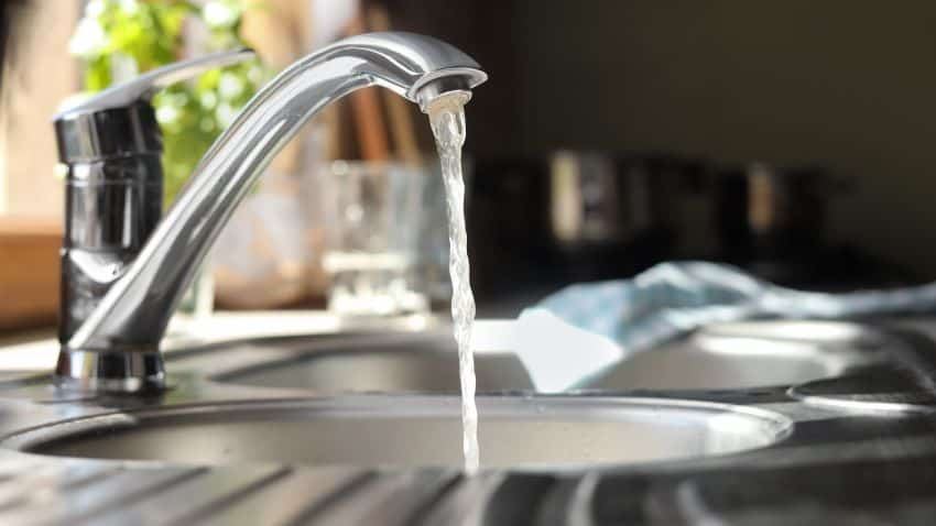 Tap with running water