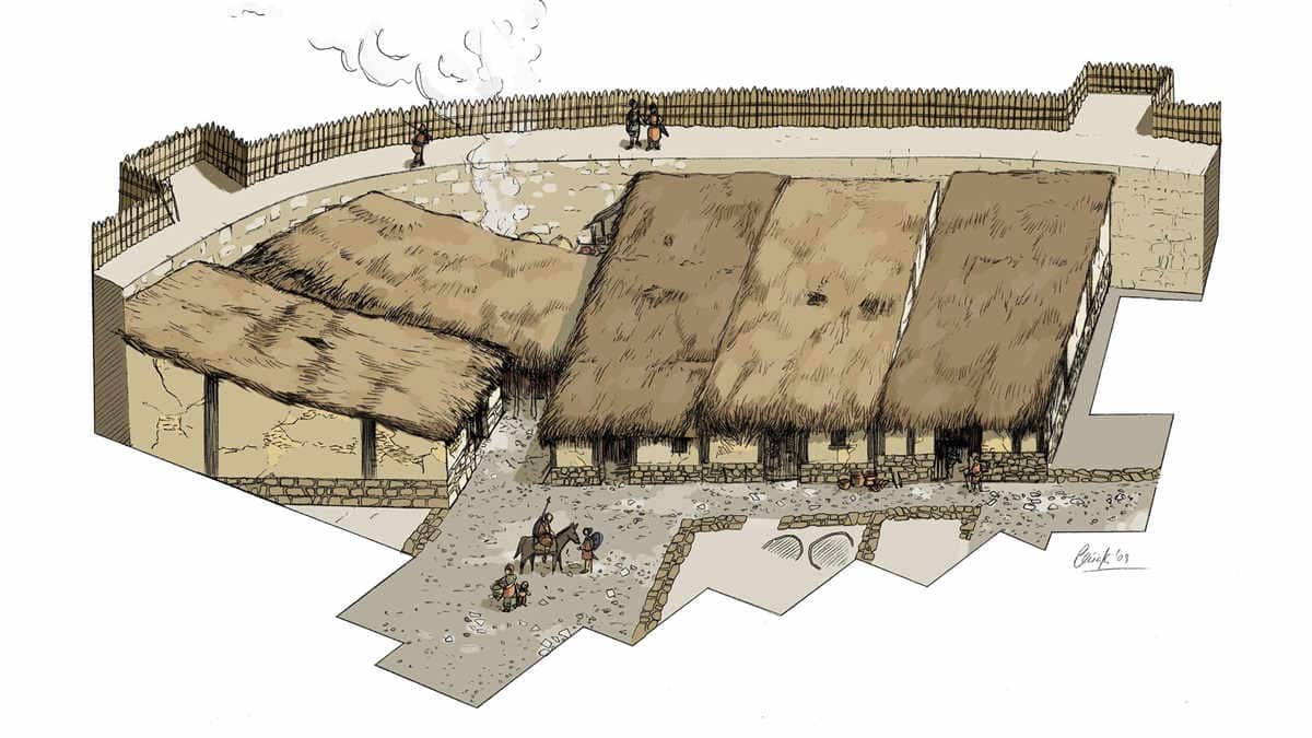 Reconstruction of early iron age settlement