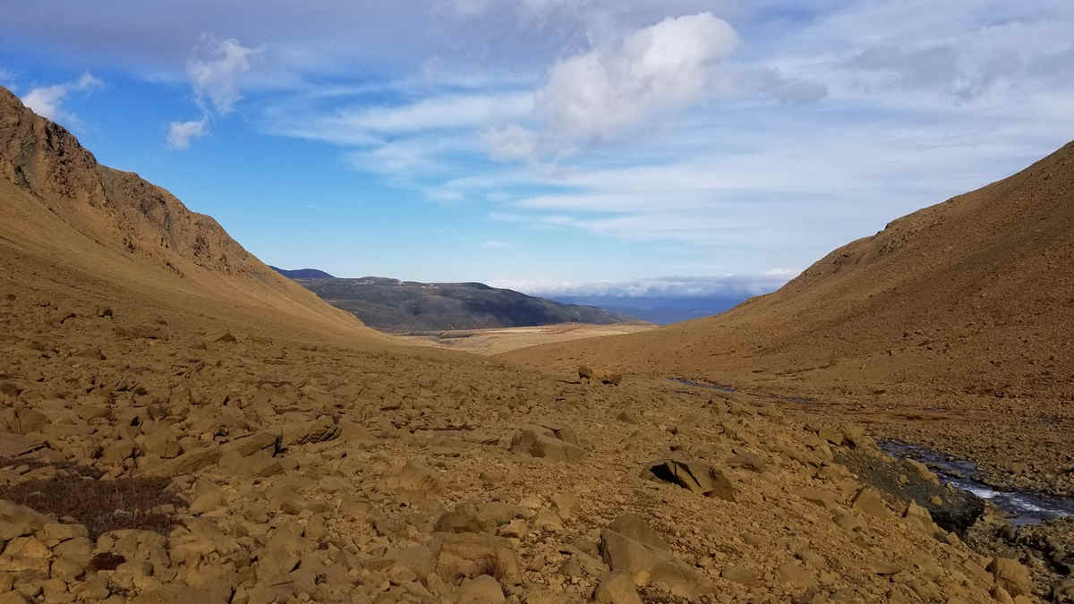 Tablelands gully in newfoundland