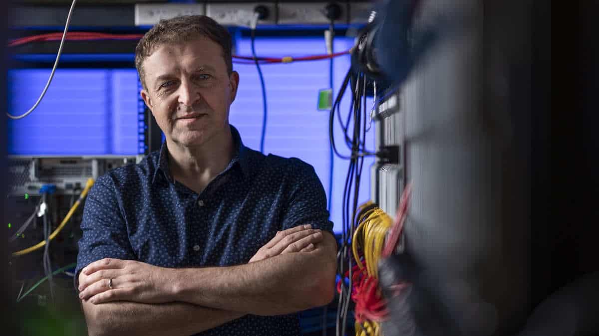 Geophysicist in a lab