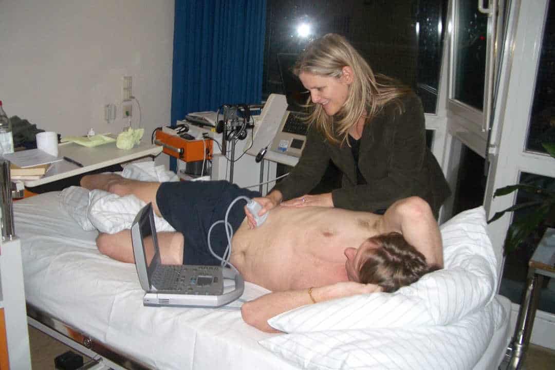 Scientist conducting bedrest study