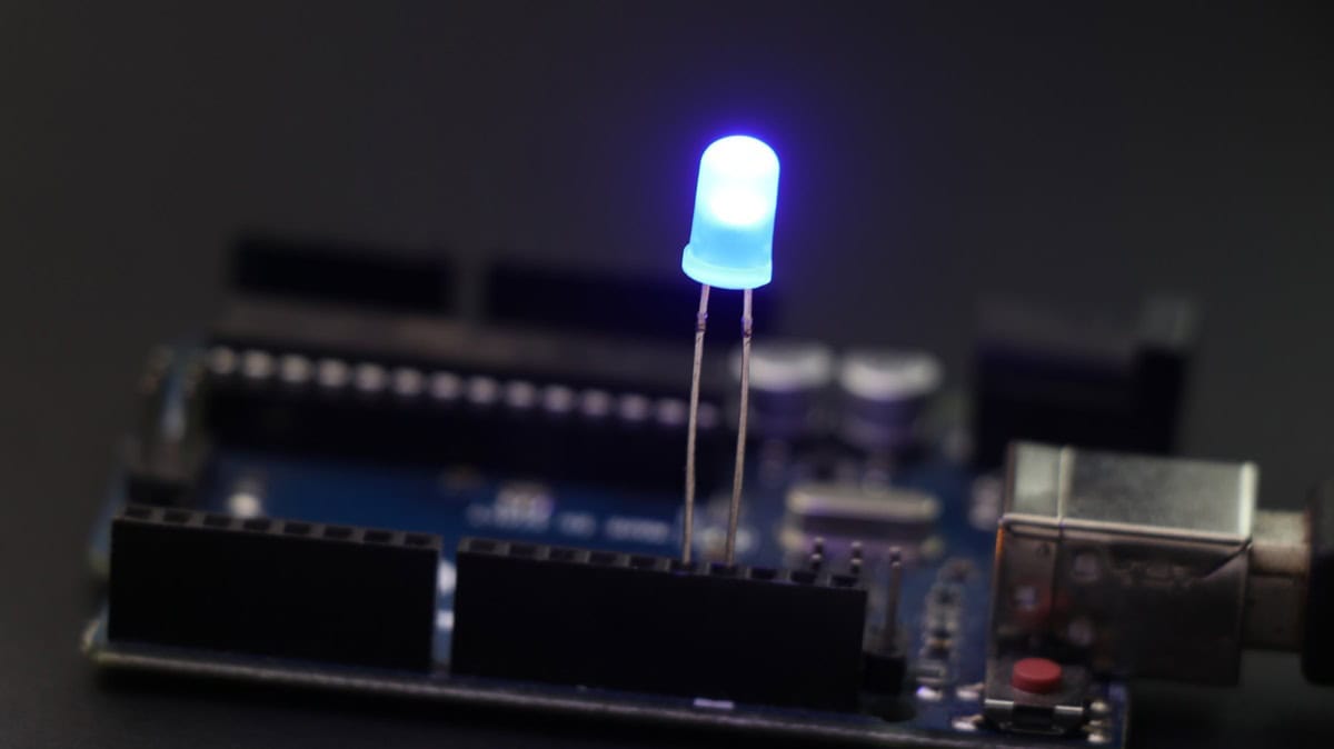 Led controller board illuminating blue led