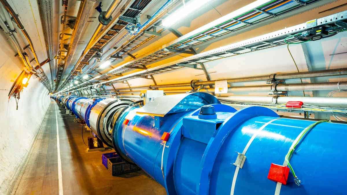 Large hadron collider particle accelerator
