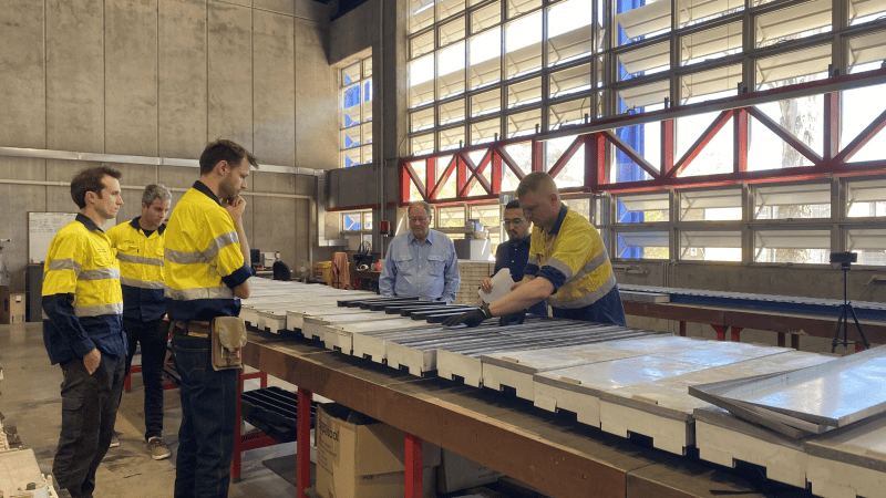 Ga minex crc researchers and geological survey of nsw collaborators reviewing cores and rock chip cuttings from drilling activitieschris lewis far right. Jpg