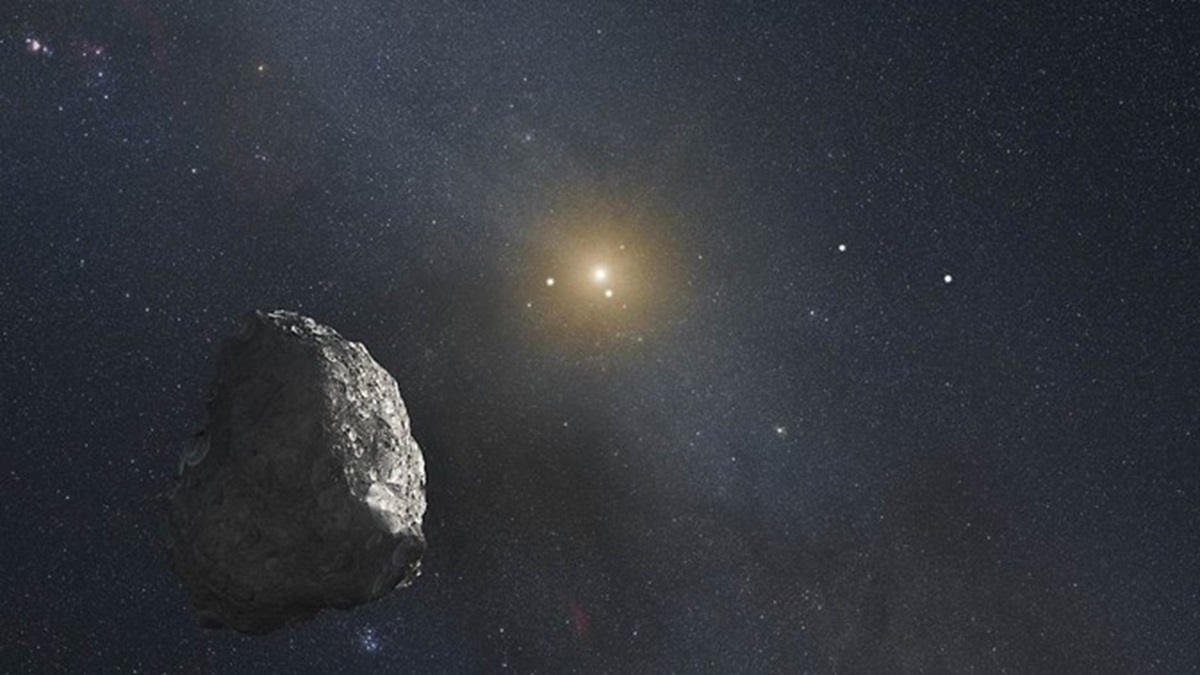 Artist’s impression of a kuiper belt object distant solar system