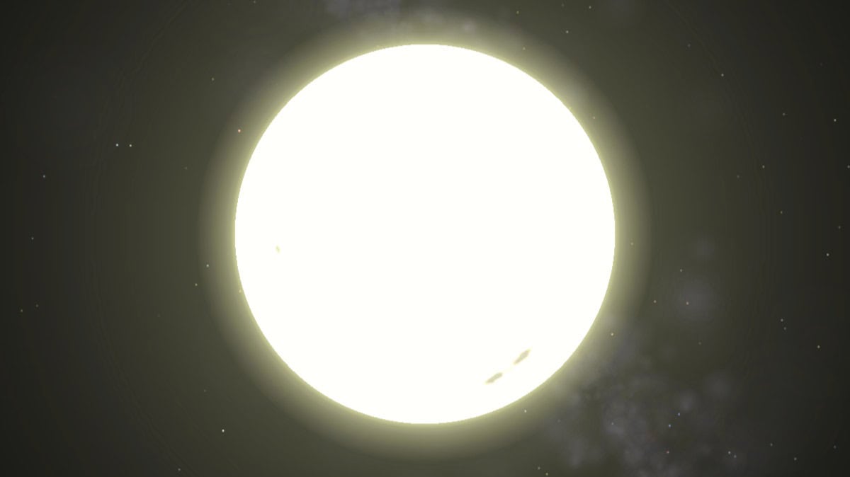 Illustration of yellow white star