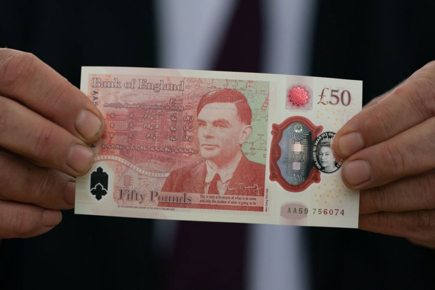 Alan turing on the british 50 pound banknote. A historic stem role model.