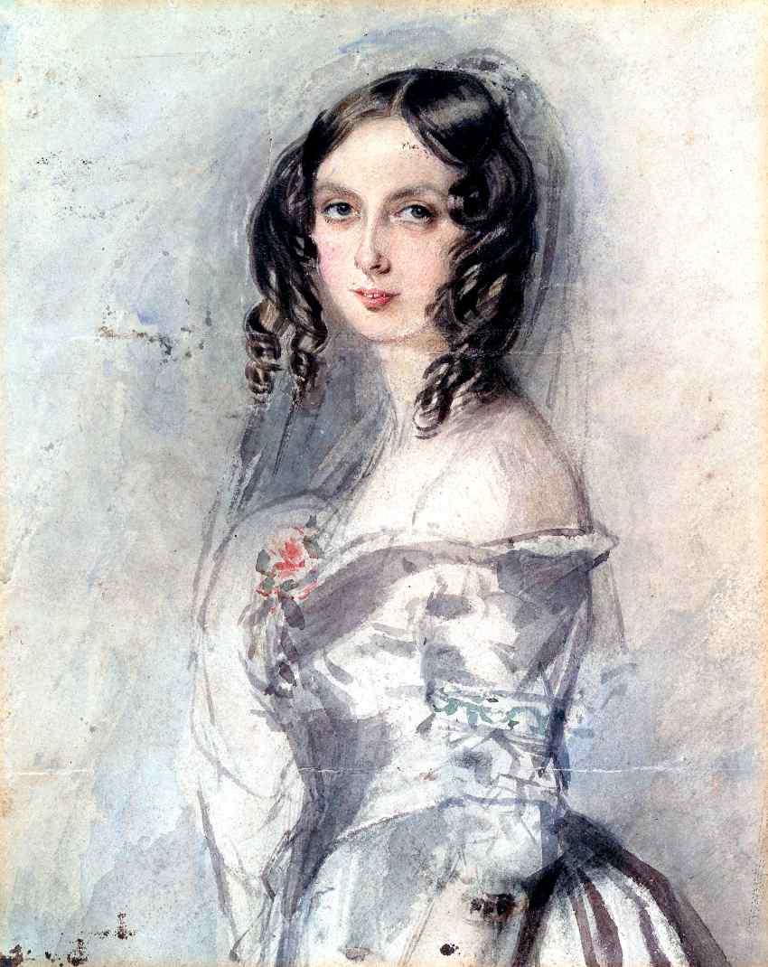 Historical painted portrait of ada lovelace, a computer scientist role model