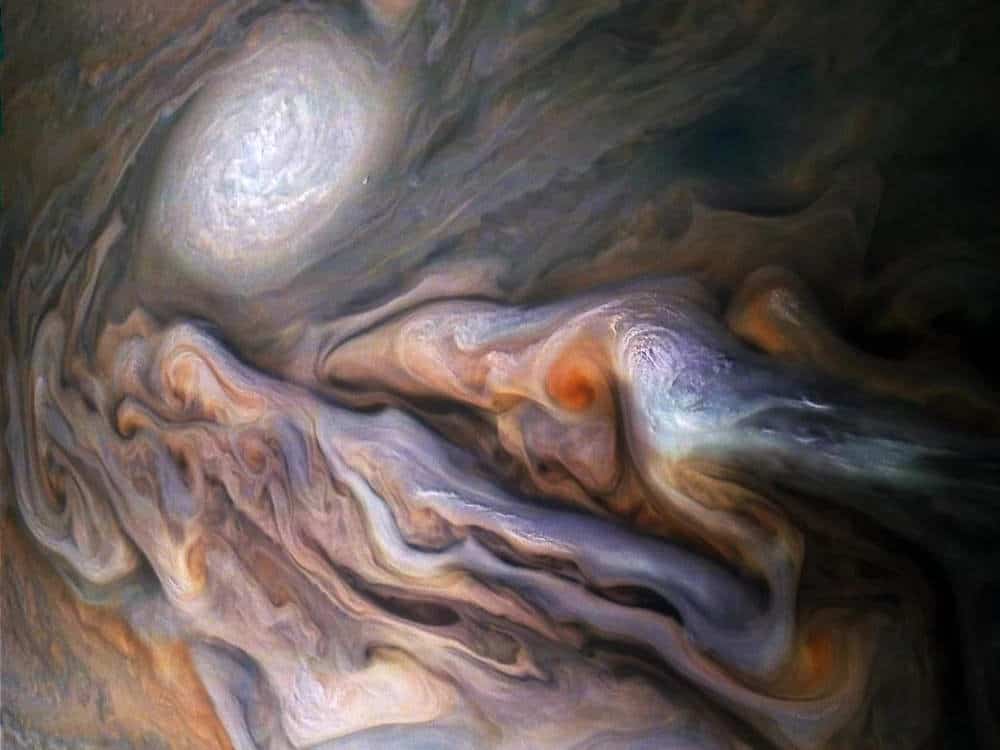 Close up jupiter clouds