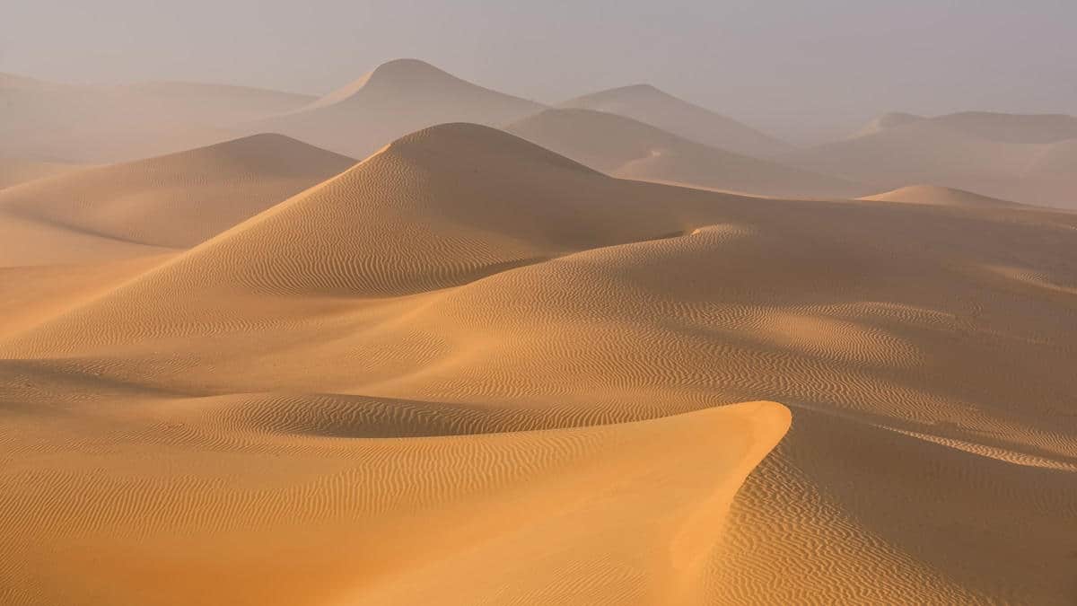 Dust in the rub al khali desert