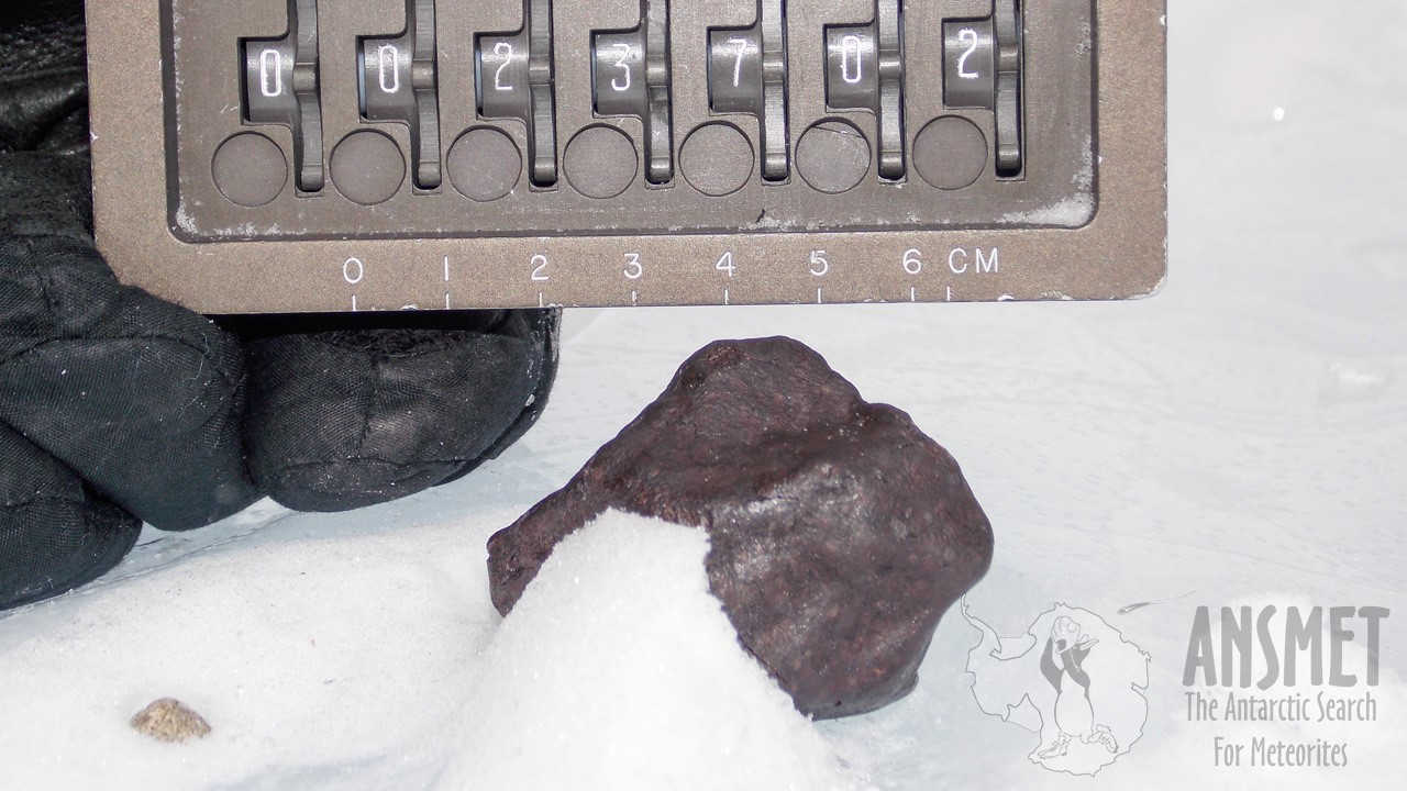 Meteorite in the snow antarctica