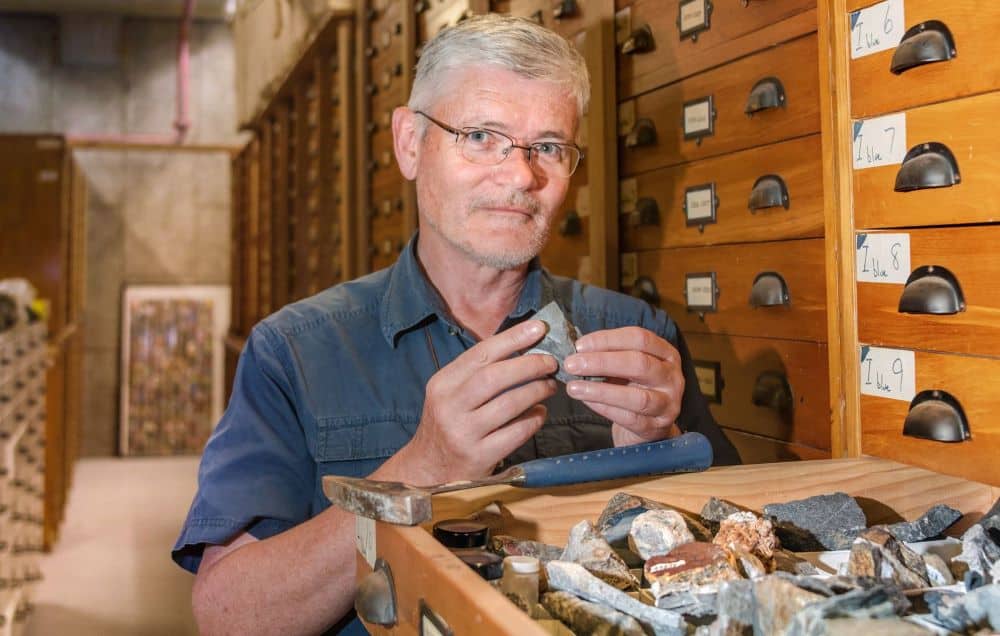 Geologist in storage