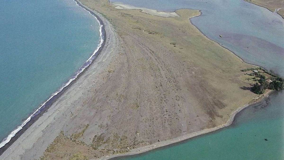 Low lying sand bank