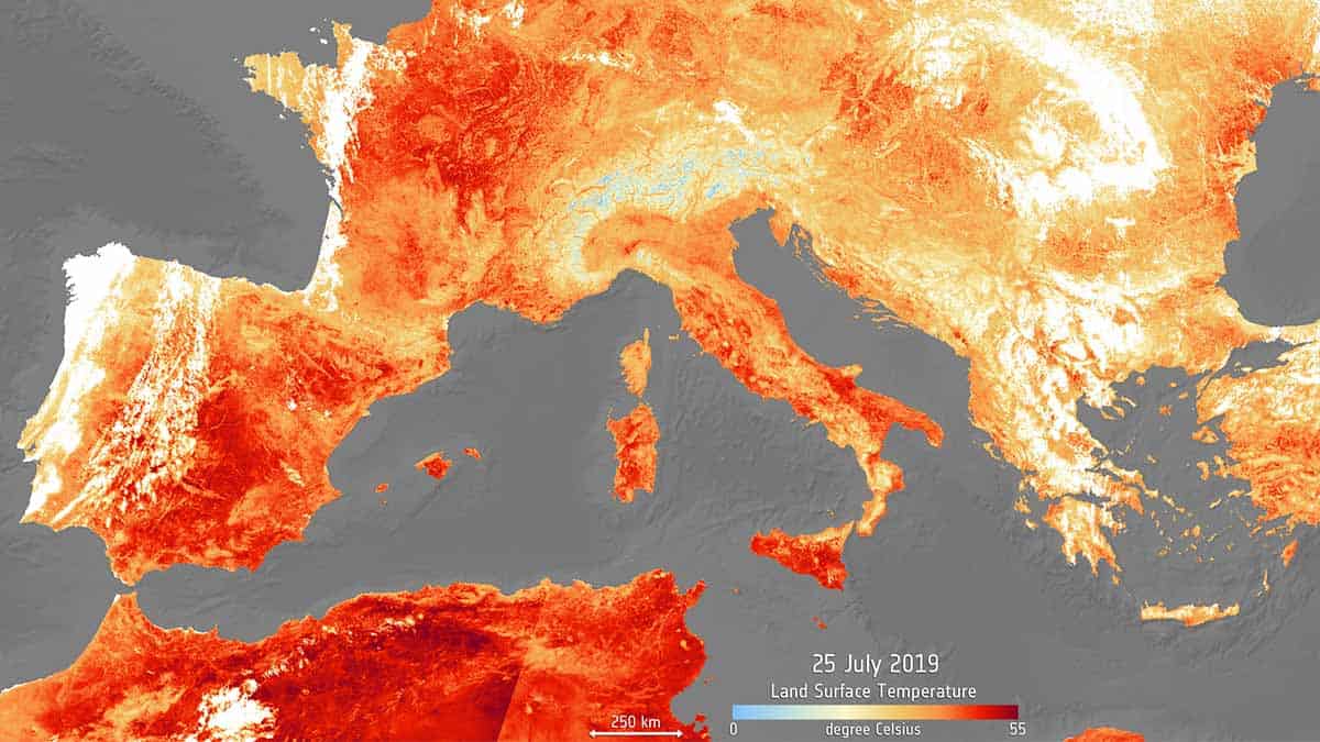 European heatwave 2019 esa