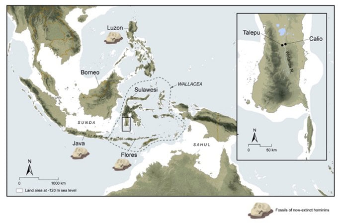 Map of southeast asia showing the location of calio in southern sulawesi.
