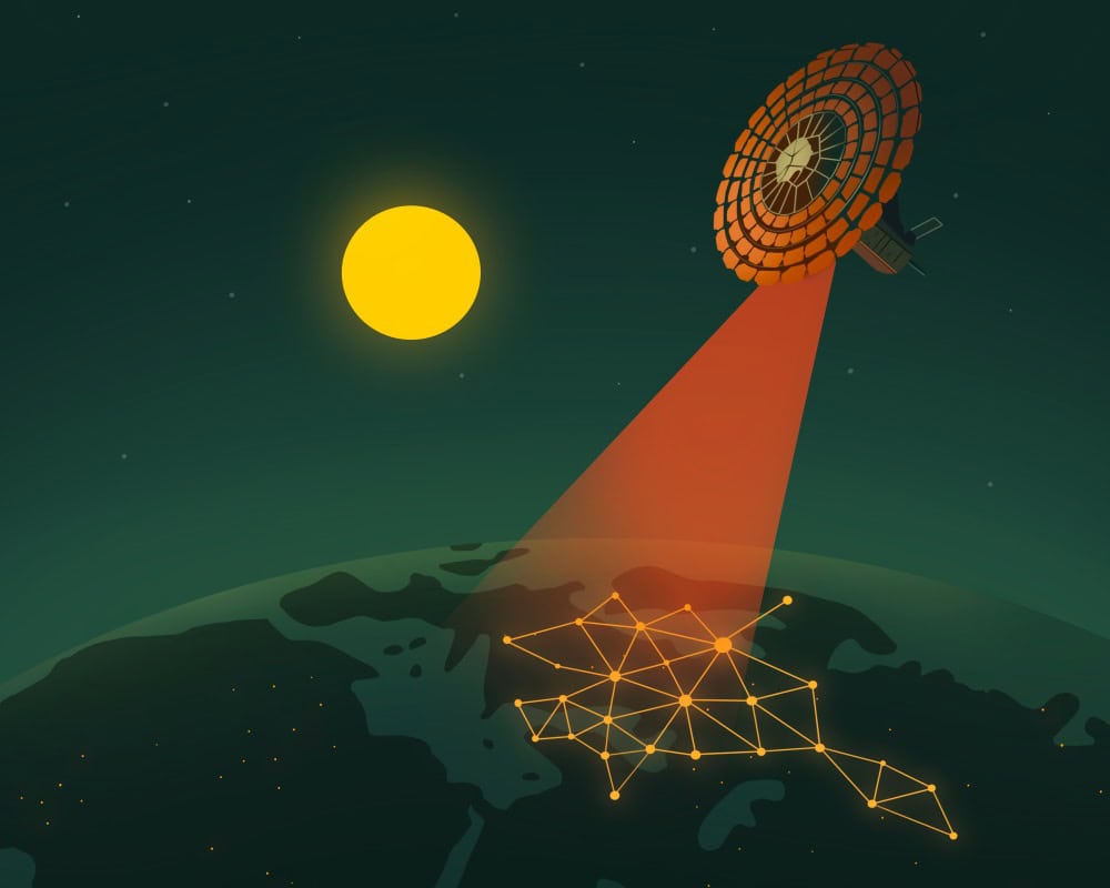 Space solar illustration