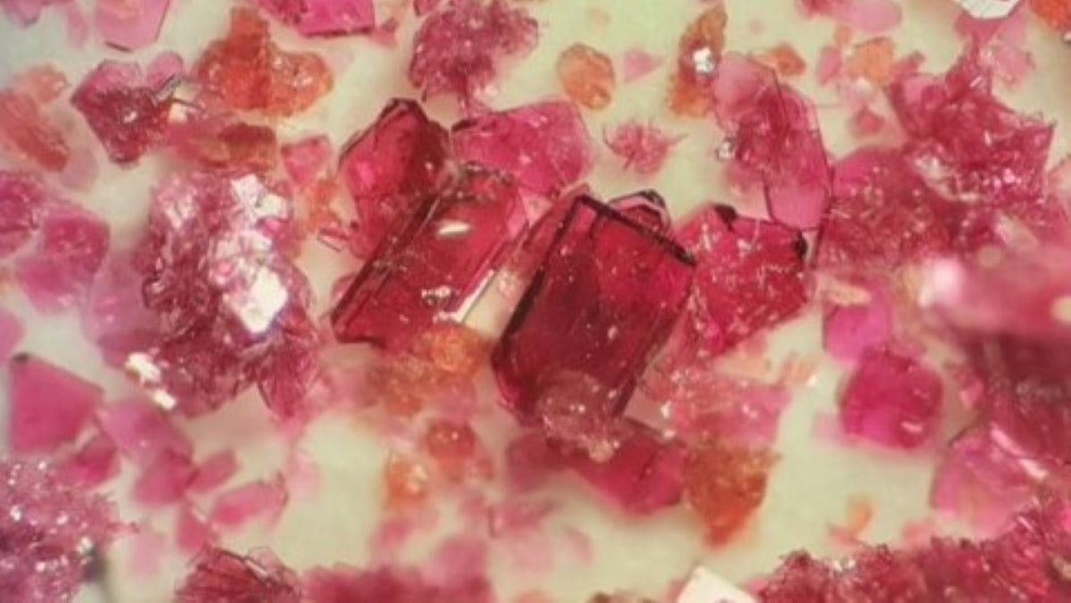 pink crystals