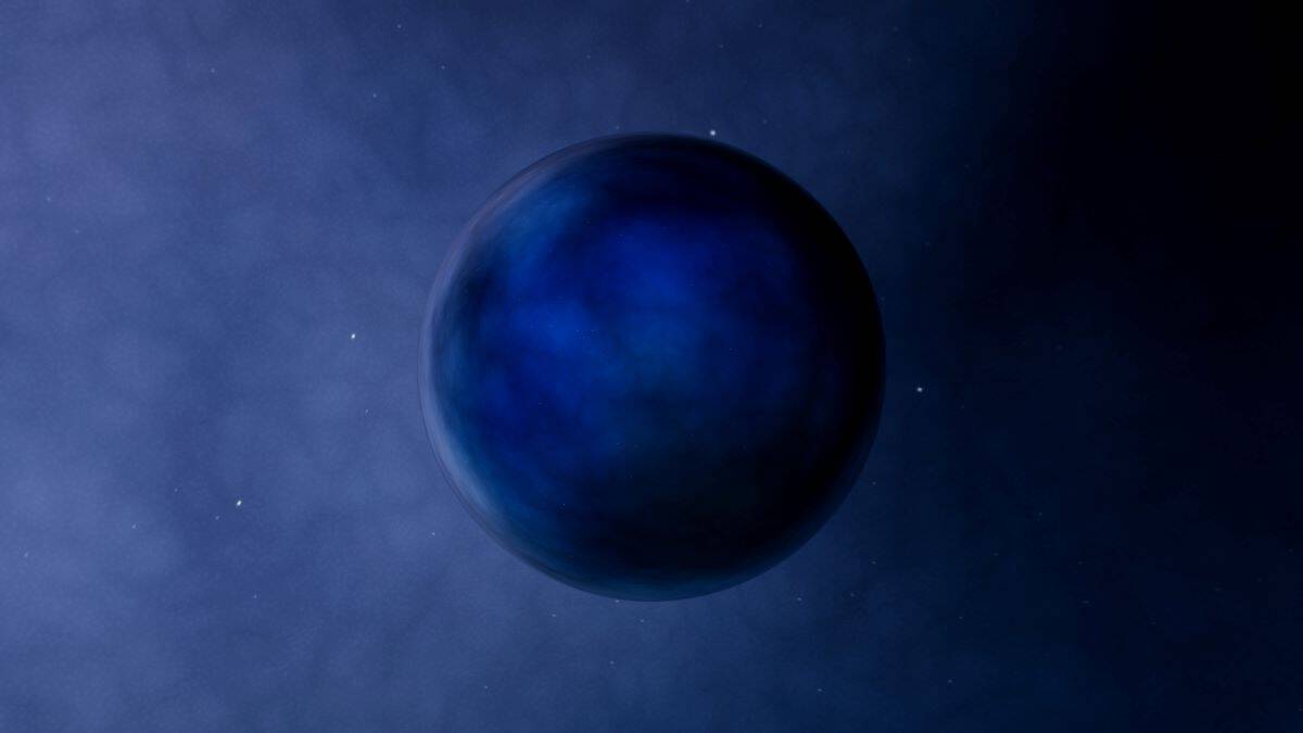 dark planet in sky