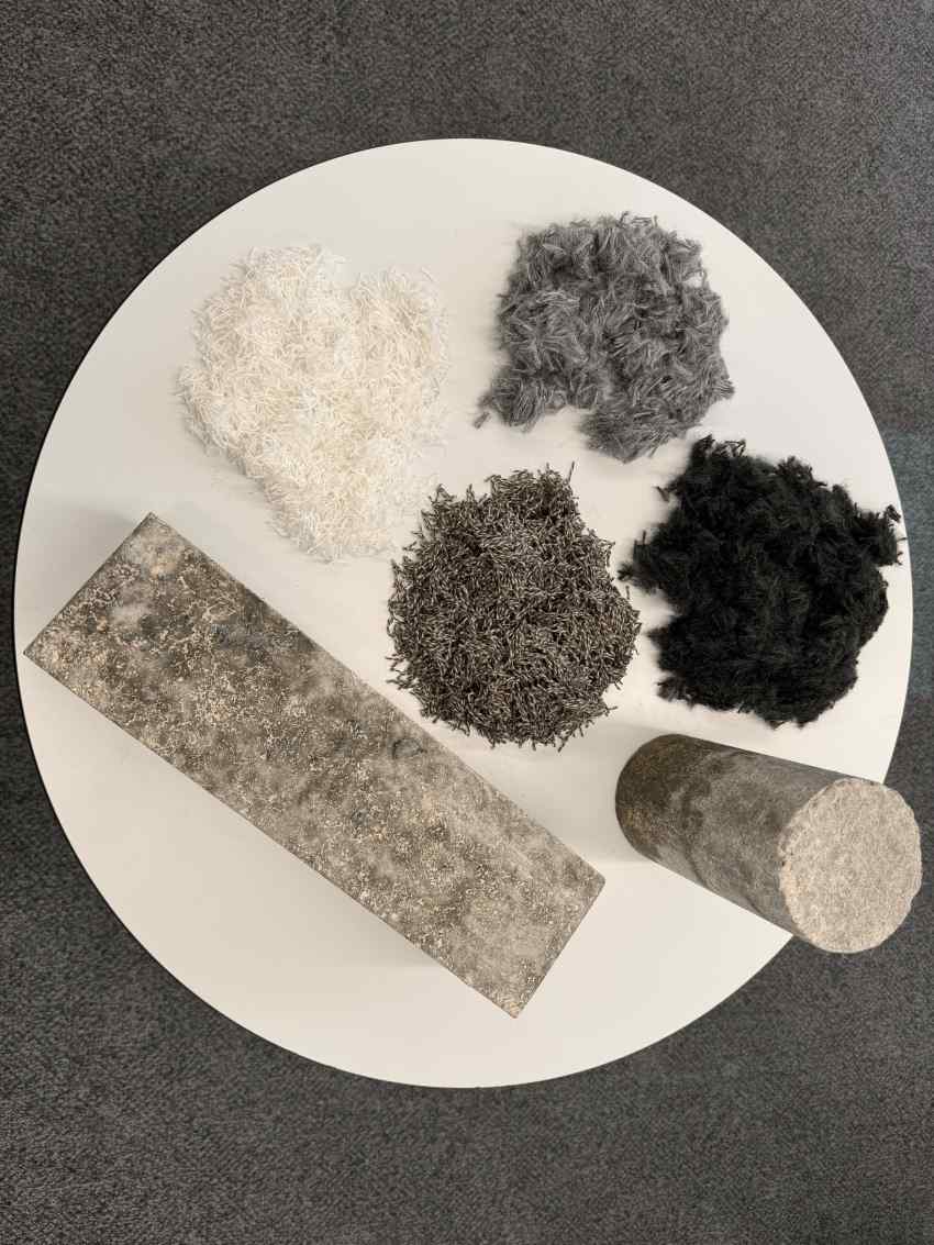 Fibres and concrete samples